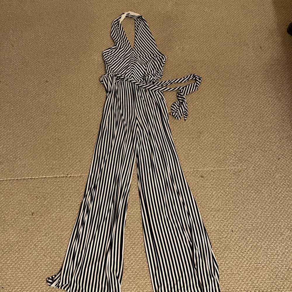 Jumpsuit Wide Leg Sleeveless Halter by Lauren